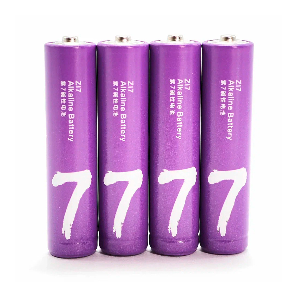 Батарейки алкалиновые ZMI Rainbow Zi7, AAA, 4 шт., фиолетовые